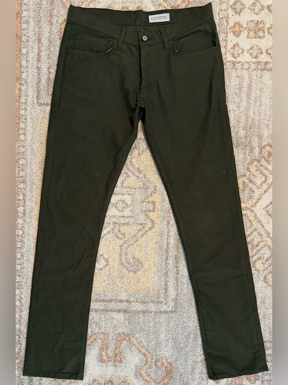 GUSTIN #422 Moleskin Stretch 5 Pocket - Olive